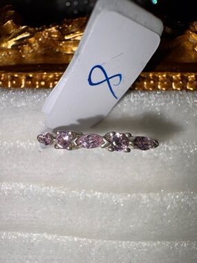 Kunzite Pink Marquise and Round Stones 925